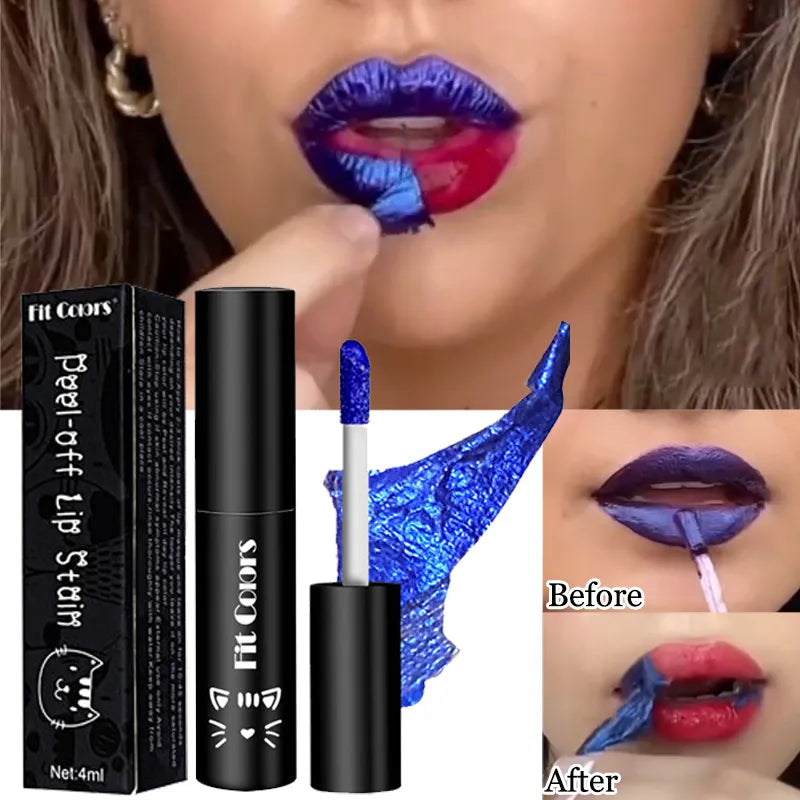 Women Idol Lip Stain 5 Colors Peel Off Lip Gloss