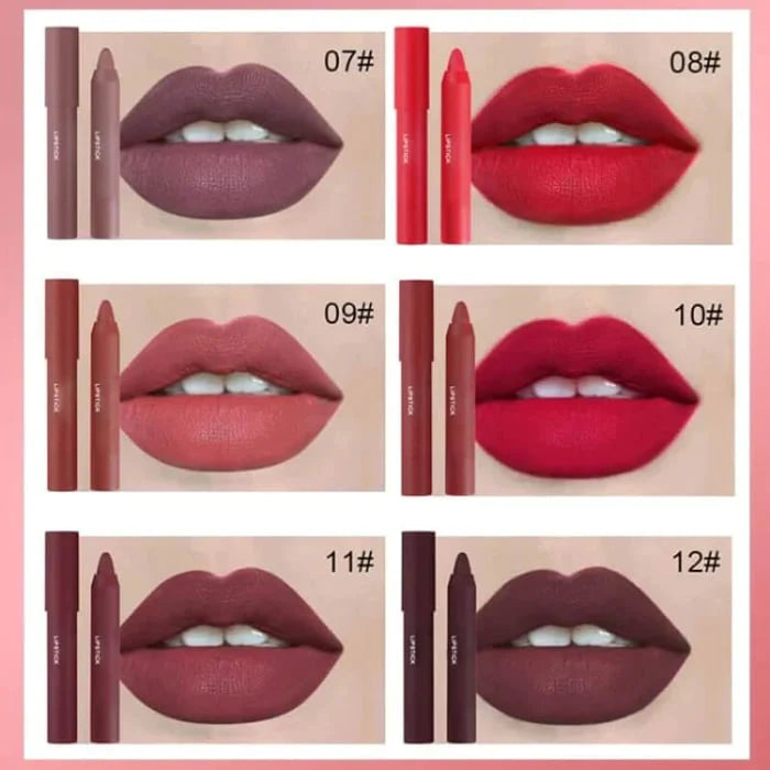 12 Color Matte Lipstick Pen