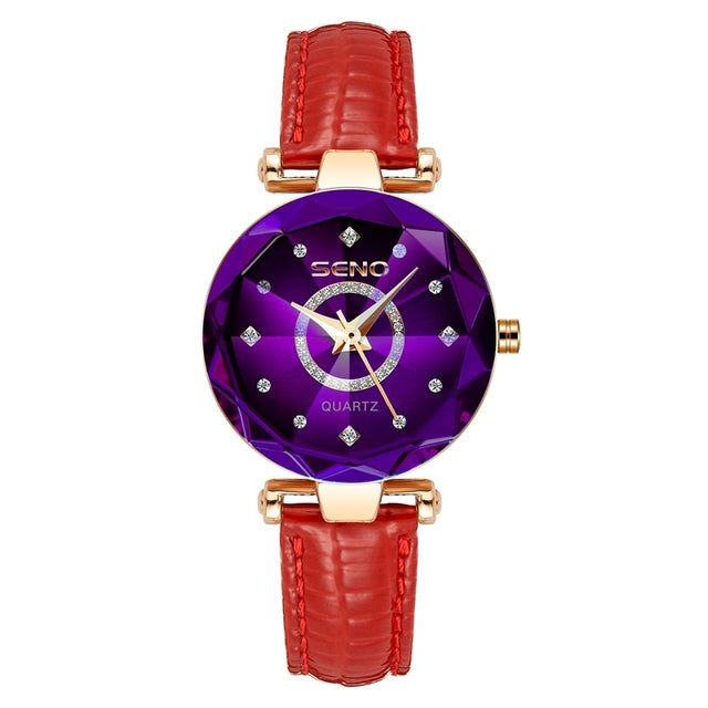 Women Idol Ocean Watch Fashion Crystal Ladies Quartz