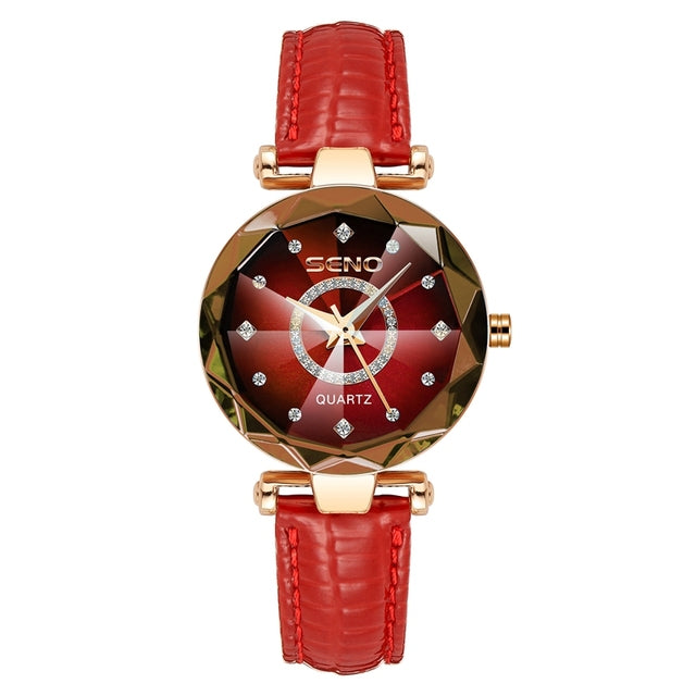 Women Idol Ocean Watch Fashion Crystal Ladies Quartz