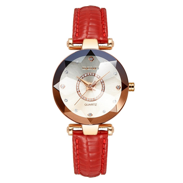 Women Idol Ocean Watch Fashion Crystal Ladies Quartz