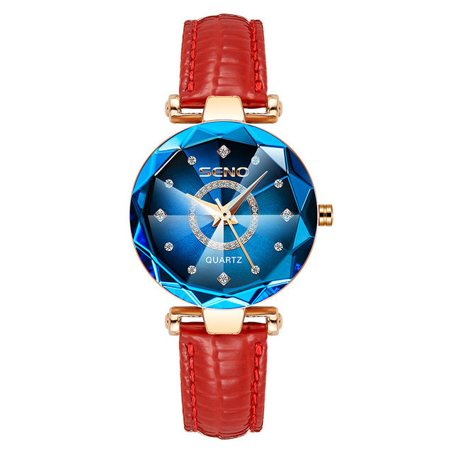 Women Idol Ocean Watch Fashion Crystal Ladies Quartz