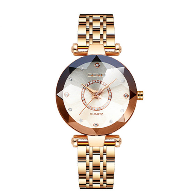 Women Idol Ocean Watch Fashion Crystal Ladies Quartz